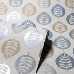 Arthouse Amira Leaf Blue - Wallpaper