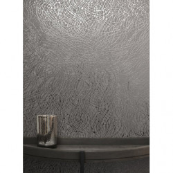 Arthouse Foil Swirl Silver - Wallpaper